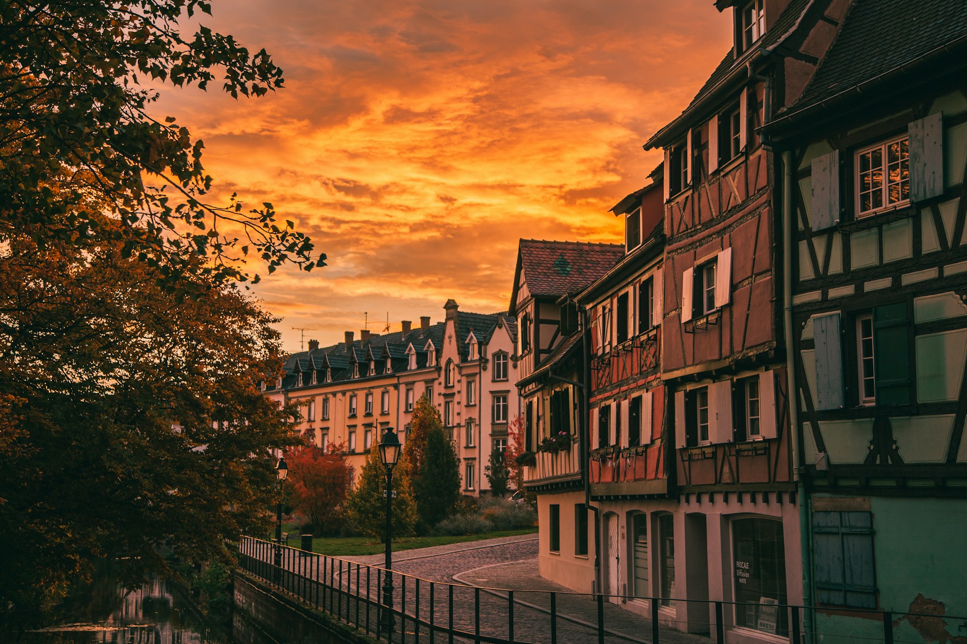 German village and surrounding landscape