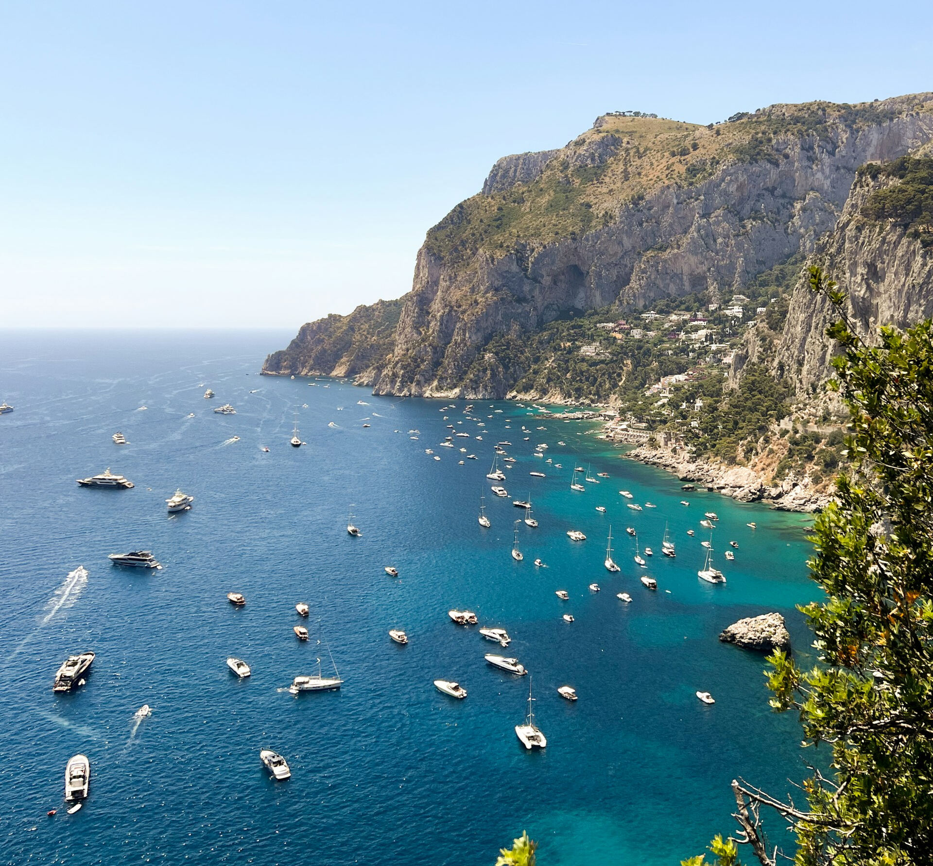 Italian coastal village surrounded by vineyards